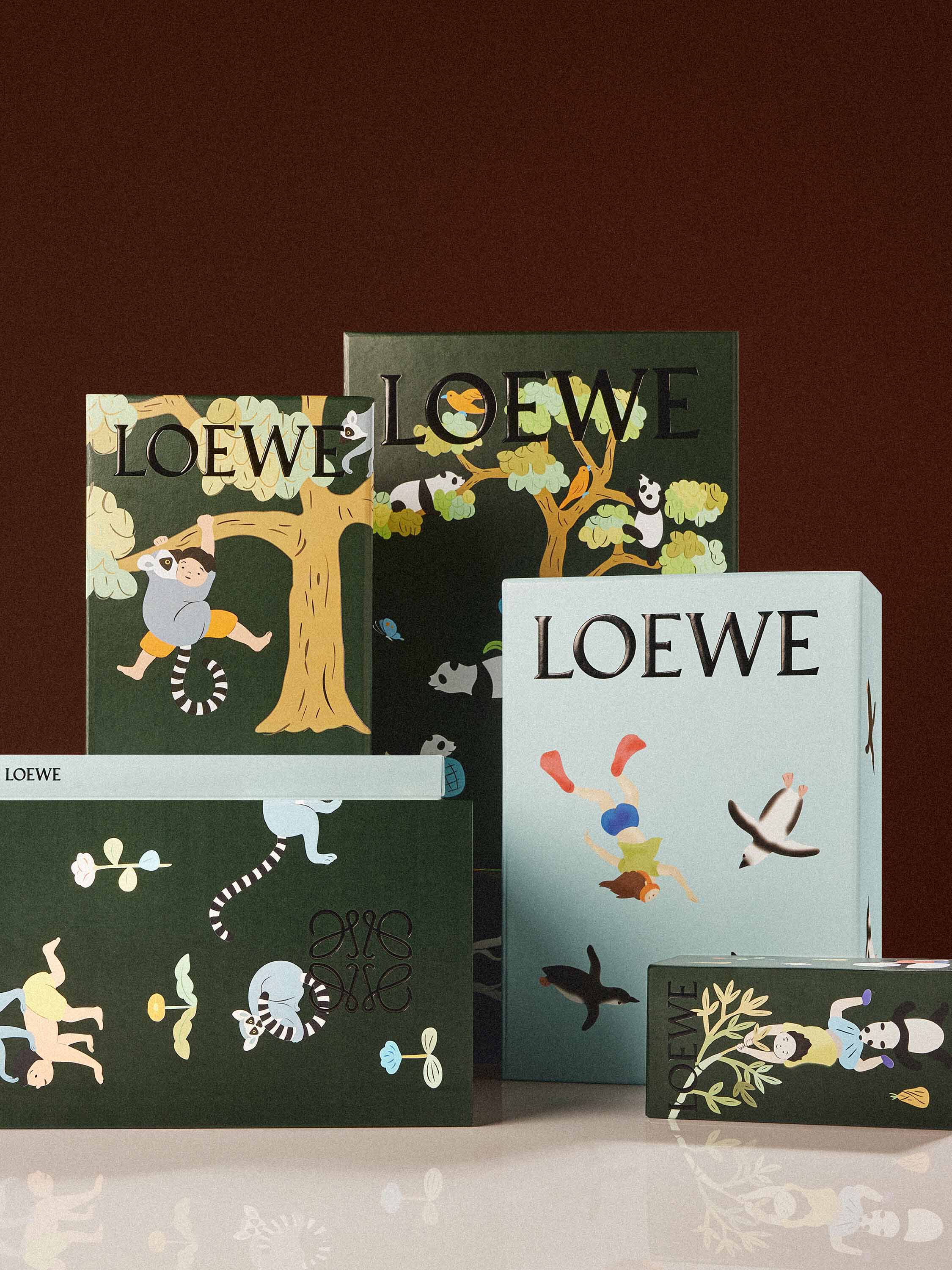 【有名人芸能人】 x LOEWE SUNA コラボボックス+ショッパー+リボン FUJITA ラッピング・包装